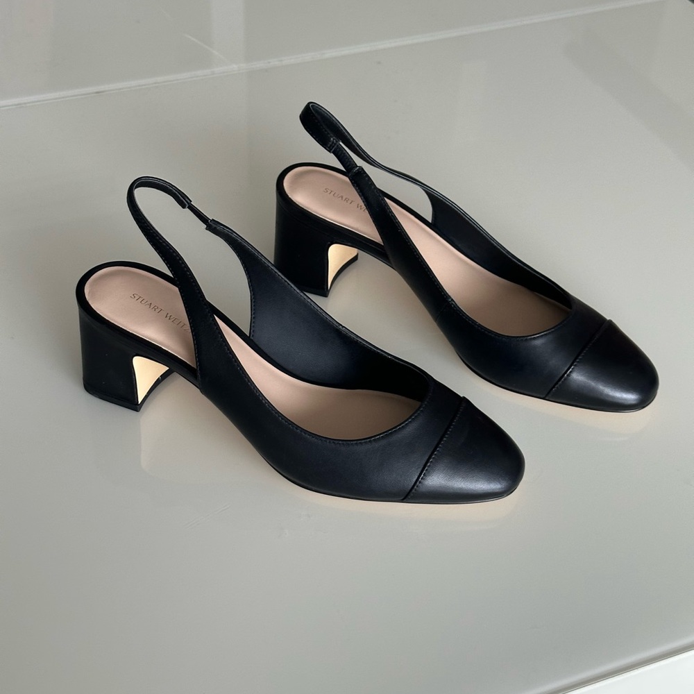 Stuart Weitzman Milla 55 Leather Slingback Pump